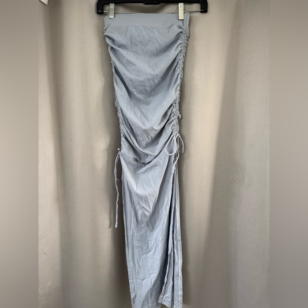 Princess Polly Light Blue Ruched Long Skirt